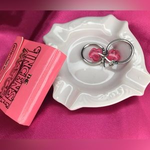 💗 3/$15 Pink ashtray vintage made in Japan small petite home vanity decor